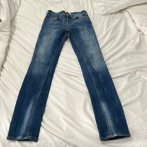 Blue skinny jeans